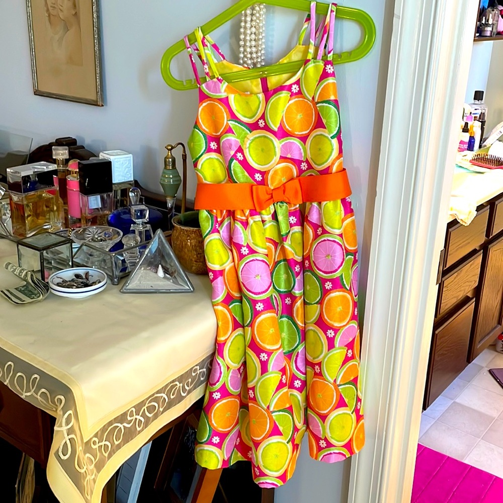 Colorful little girl’s summer dress by Bonnie Jean. Size 6.